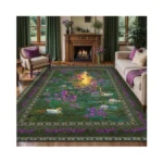 Serissa 6x9 Area Rugs For Living Room, Washable Impressionist Floral