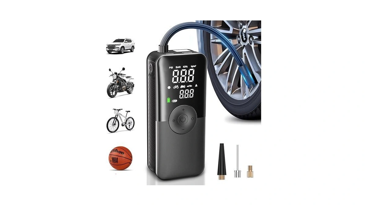 Carsun Cordless Tire Inflator Portable Air Compressor,car Tire Pump With