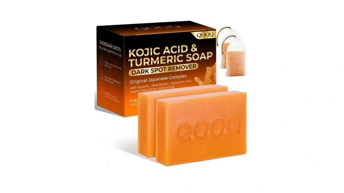 Qooq Turmeric Kojic Acid Soap For Dark Spots Remover –