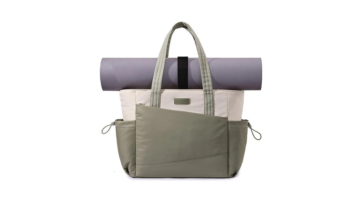 Lovevook Gym Tote Bag For Women, Puffy Yoga Mat Bag