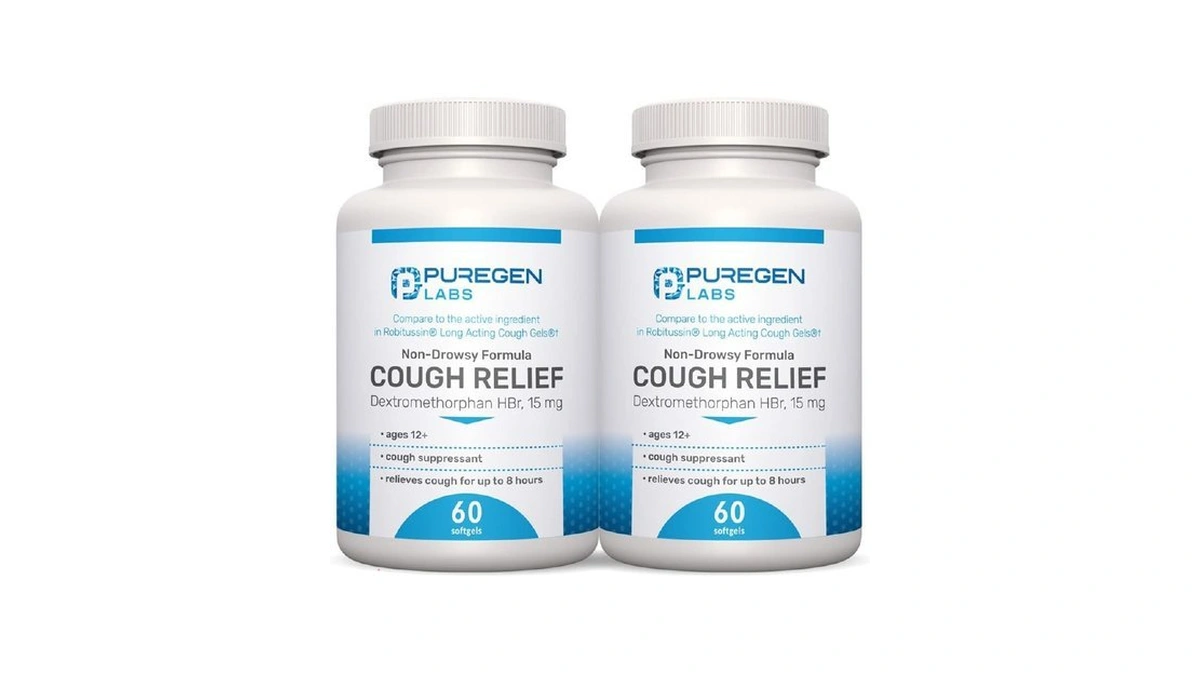 P Puregen Labs Cough Relief For Adults Dextromethorphan Hbr 15mg