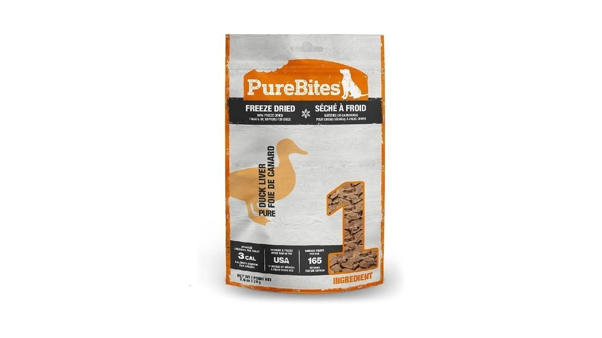 Purebites Duck Liver Freeze Dried Dog Treats, 1 Ingredient, Made