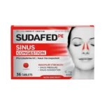 Sudafed, Pe Sinus Congestion Relief Tablets, Maximum Strength, Non-drowsy 10
