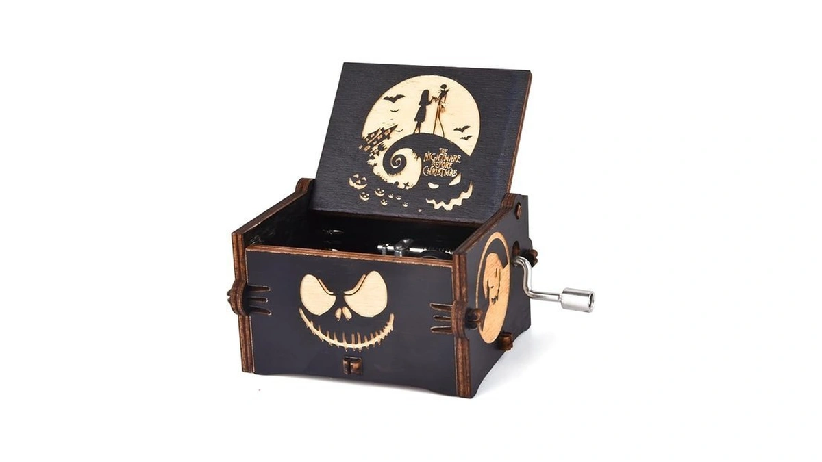 Aokely Before Christmas Music Box,engraving Nightmare Musical Box Melody Plays