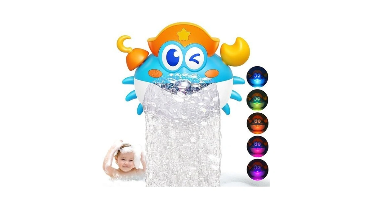 Bath Toys, Light Up Crab Bath Bubble Maker Bathroom Toys