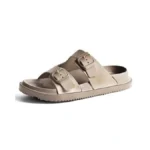 Getoeu Slides For Women And Men, Double Buckle Rubber Sandals