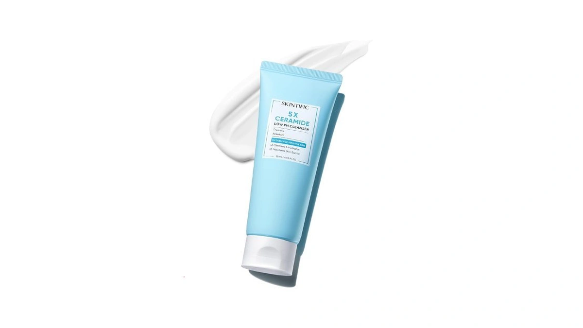 Skintific 5x Ceramide Low Ph Facial Cleanser, Gentle Hydrating Face