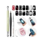 Modelones Cateye Gel Polish Nail Magnet Set, 6pcs Cat Eye