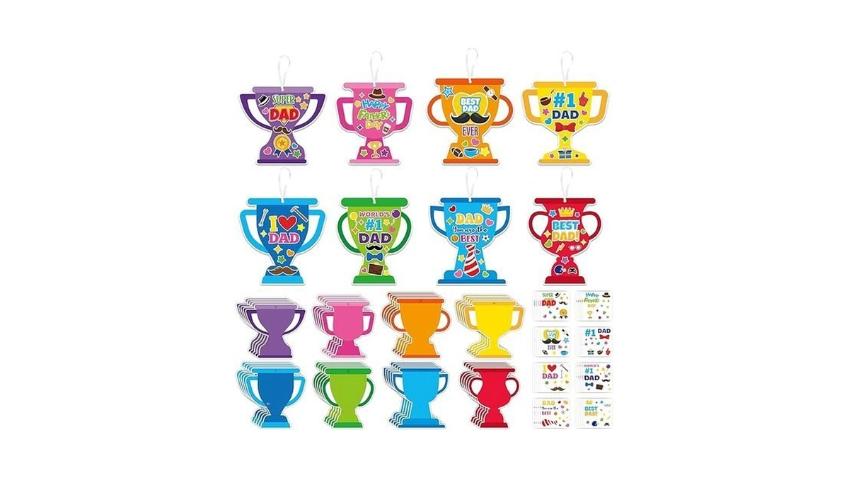 Angolio Father's Day Diy Crafts For Kids - 123pcs Happy