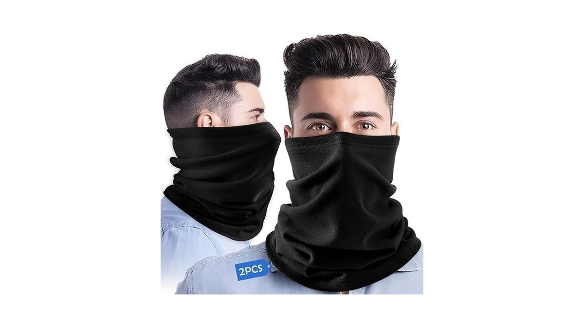 2-pack Neck Gaiter Face Cover Scarf For Men & Women