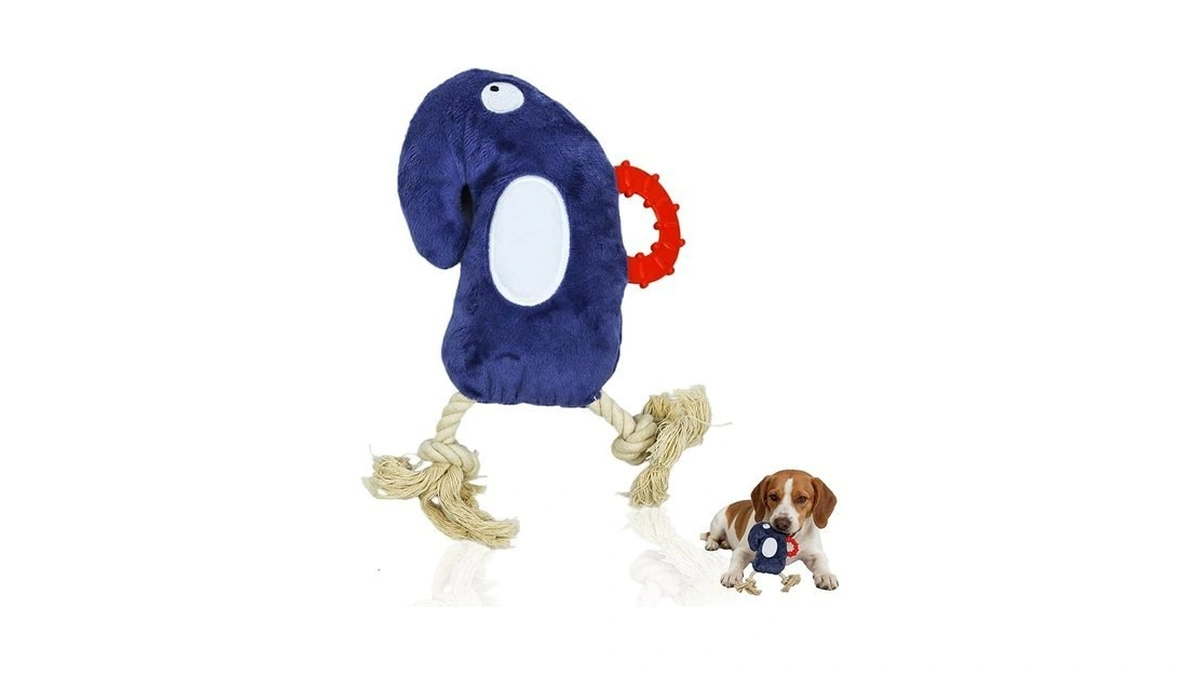 2026 New Upgraded Dog Rope Tug Toy, Reinforced Natural Rubber