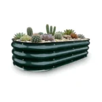Growhaus 4x2x1ft Galvanized Raised Garden Bed, Planter Boxes Outdoor Metal