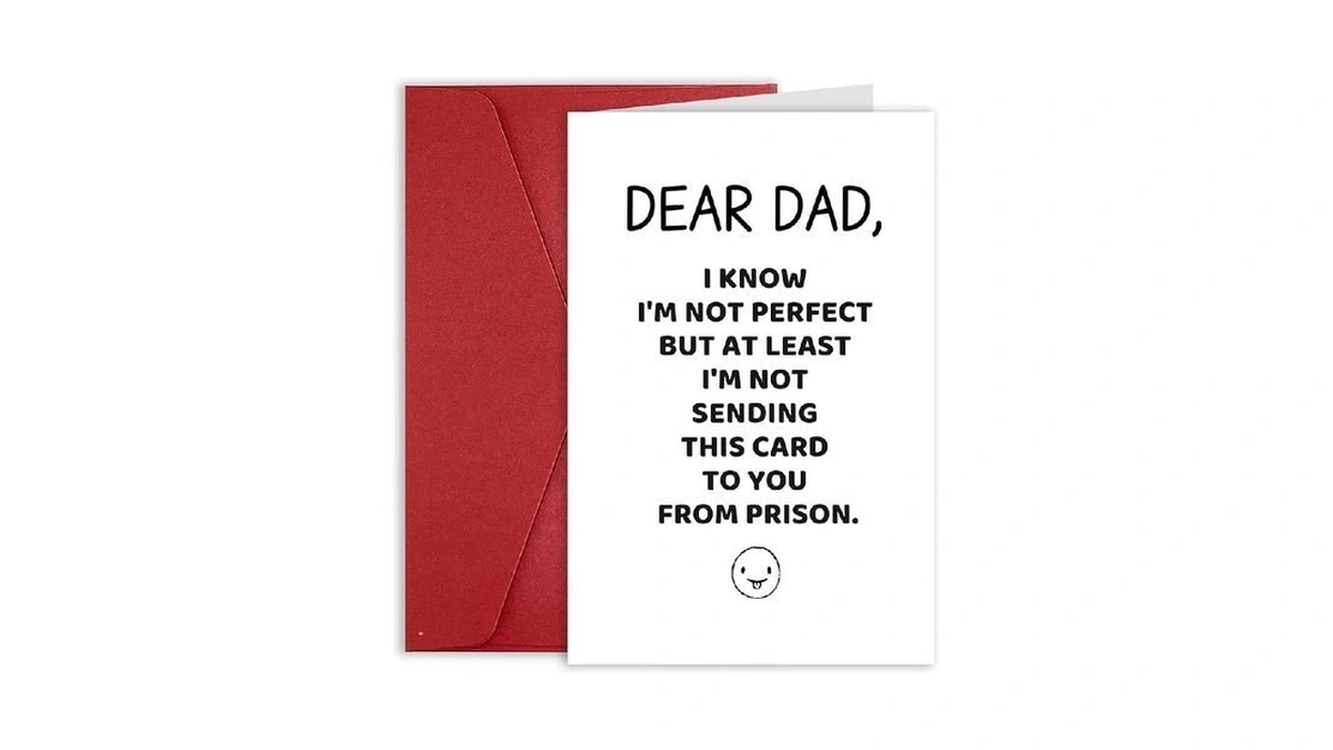 Moco Paper Funny Father's Day Card From Son Daughter Kids,
