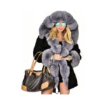 Tiptupu Women's Winter Quilted Jackets Thicken Fleece Lined Coat Hooded