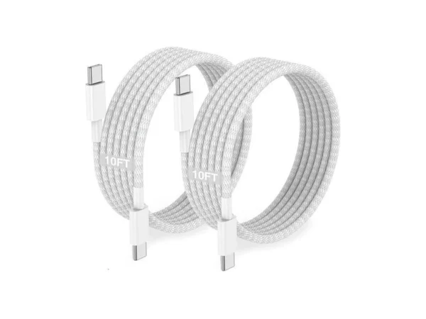 Long Usb C To C Fast Charger Cable 10ft,60w Type