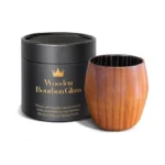 Charred Wooden Bourbon Drinking Glass, Bourbon Gifts For Men -