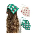 Haimeikang Christmas Crochet Hair Bandanas For Women Santa Claus Knit