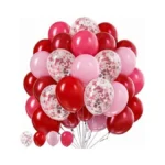 Laorei 60pcs Red Hot Pink Balloons, 12inch Red Baby Pink
