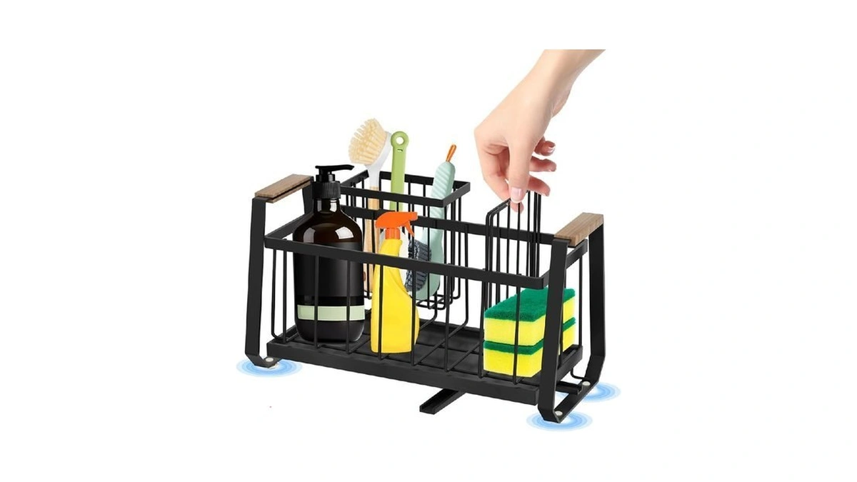 Sponge Holder For Kitchen Sink, Kitchen Sink Caddy Organizer With