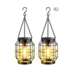 Kooper Solar Lanterns Outdoor Waterproof, Upgraded Metal Hanging Solar Lights