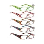 Sigvan 5 Pack Spring Hinge Reading Glasses Rectangular Fashion Quality