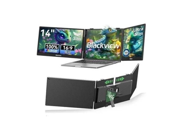 Blackview Laptop Screen Extender, 14" 1080p Fhd Ips Triple Portable