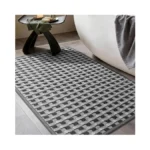 Yihouse Bathroom Rugs 16" X 24", Ultra Thin Checkered Weave