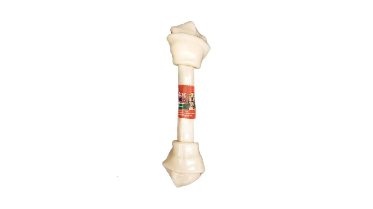 Pet Factory American Beefhide 12" Knotted Bone Dog Chew Treat