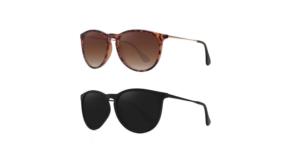 Wowsun Retro Polarized Sunglasses Womens Trendy Round Classic Glasses