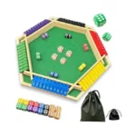 Astrolin Shut The Box Game For 1-6 Players, Wooden Board