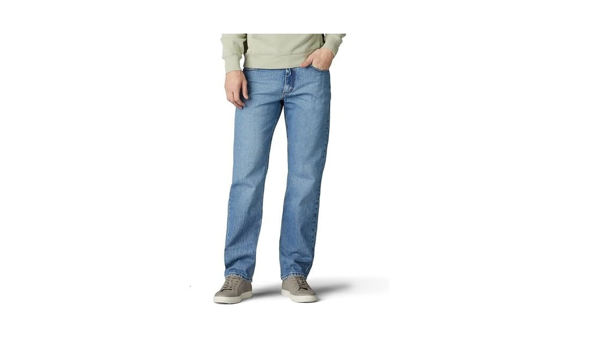 Lee Men's Regular Fit Straight Leg Jean, Vintage Stone, 34w