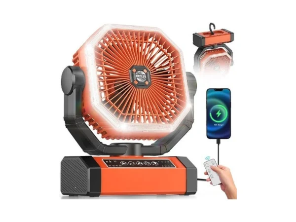 Battery Powered Fan - 9-inch Rechargeable Fan Portable, 24000mah(60hrs) Camping