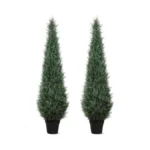 Artificial Trees For Outdoors, Buziguby Artificial Cedar Topiary Trees, 5ft