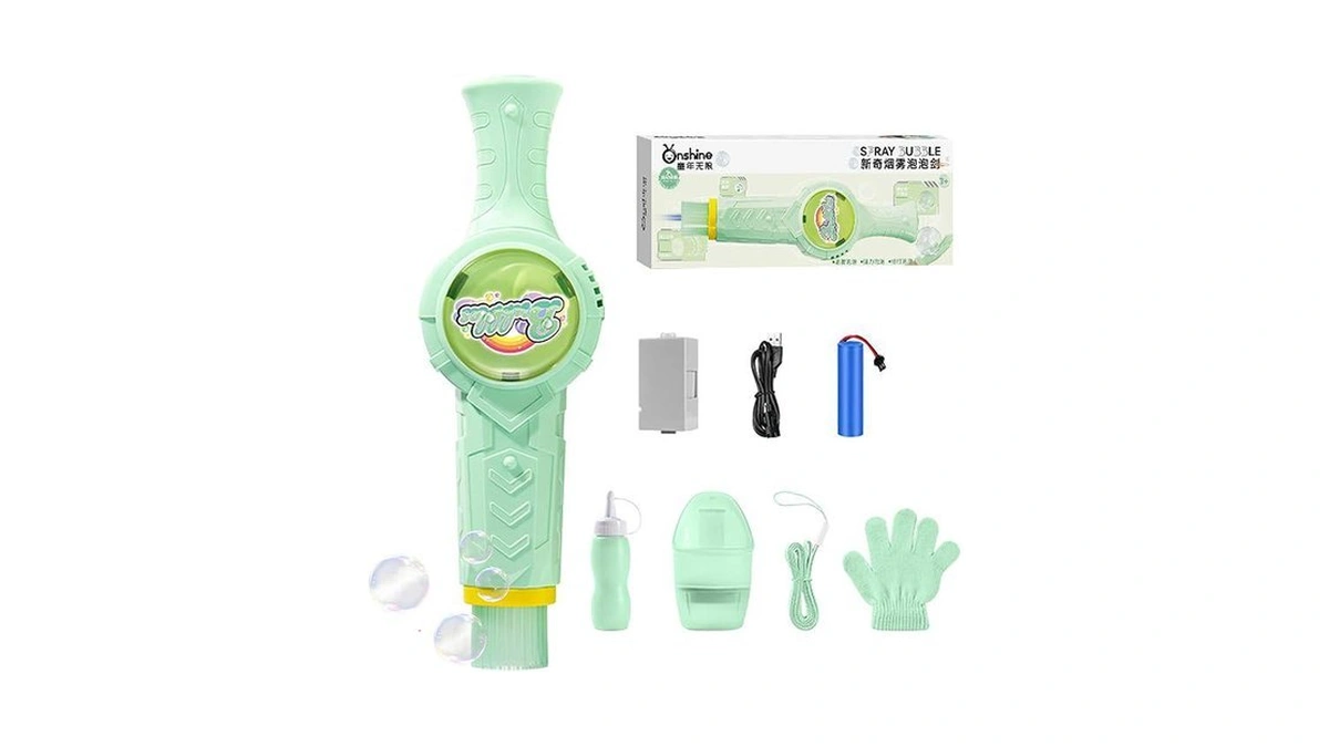 Fog Bubble Machine, Rechargeable Automatic Electric Smoke Bubble Machine, Magic