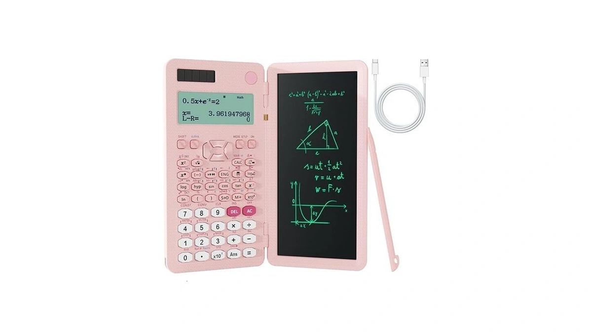 Rechargeable Scientific Calculators For Students, Pink 991es Max Foldable Science