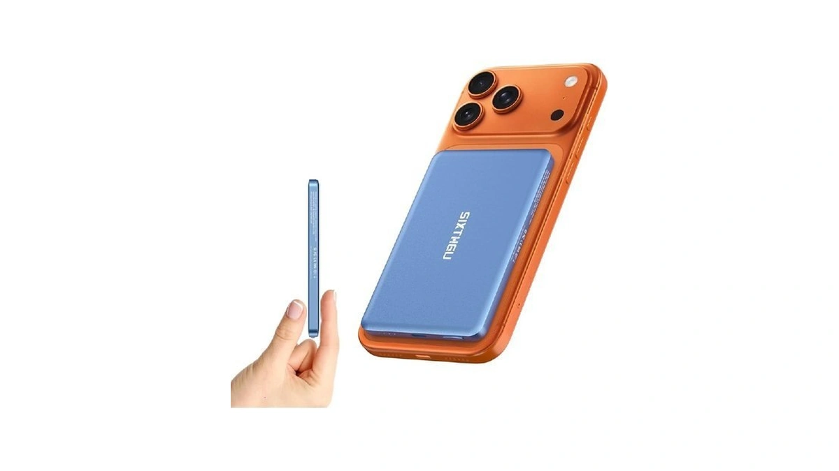 Sixthgu Magnetic Portable Charger, Ultra Slim 5,000mah Wireless Power Bank,