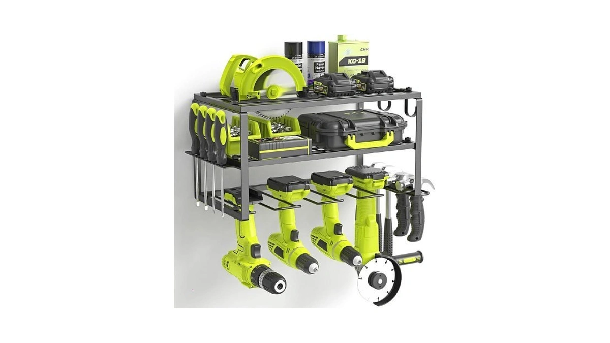 Sunally Power Tool Organizer, Heavy Duty Iron, 3 Layers Storage