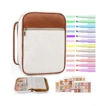 Bellahold Quilted Vegan Leather Bible Cover, Color-blocked Bible Cover Case