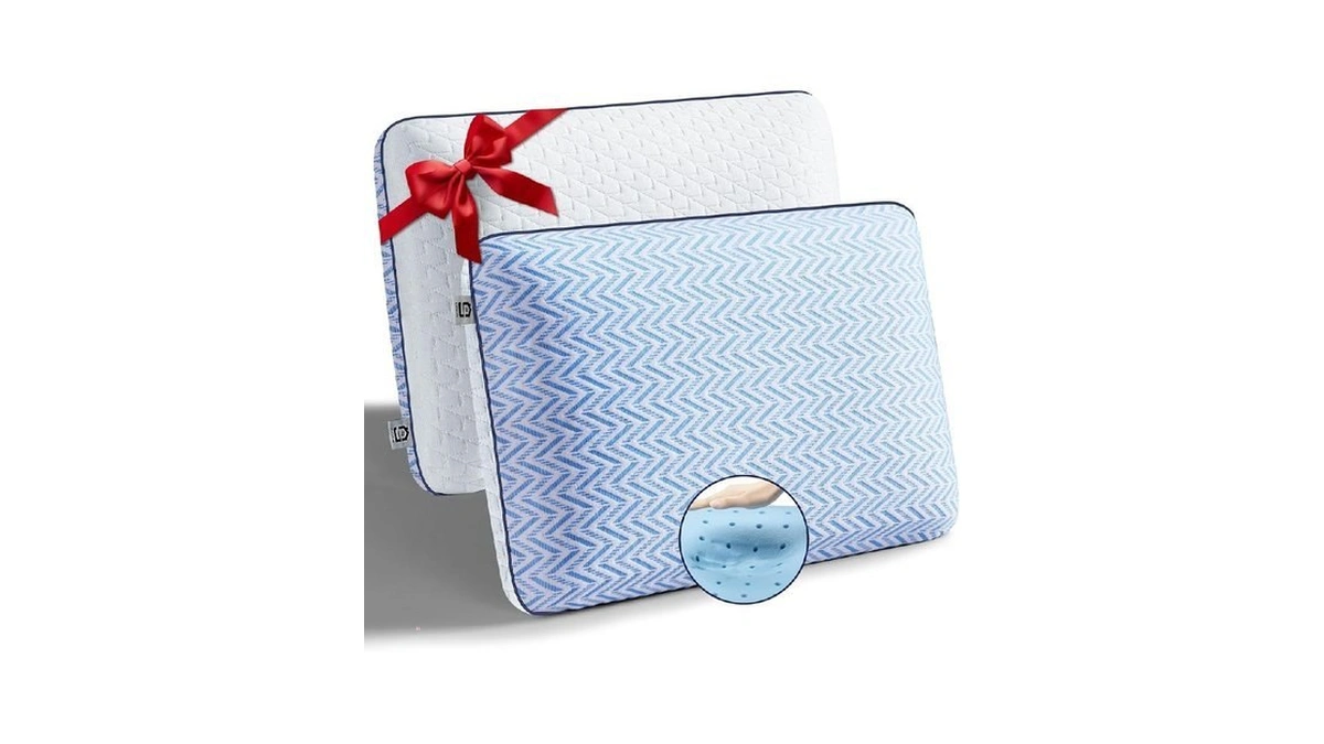 Sofslee Gel Memory Foam Pillows Standard Size Set Of 2,