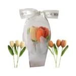 Haobangbeijia 2 Pcs(handmade Finished Tulips) Knitting Crochet Flower Tulips, Romantic