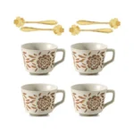 Jigvoe Novelty Ceramic Coffee Mug Set Of 4, 12oz Dandelion