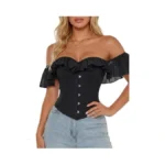 Scarlet Darkness Vintage Corset Tops For Women Renaissance Corset Boned