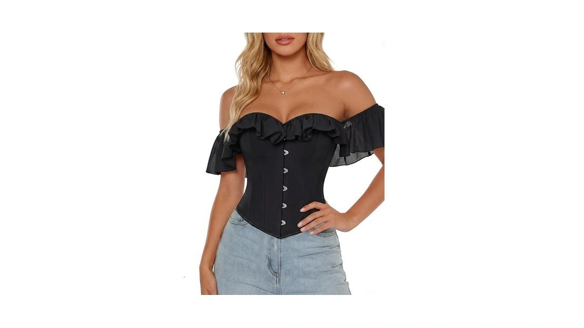 Scarlet Darkness Vintage Corset Tops For Women Renaissance Corset Boned
