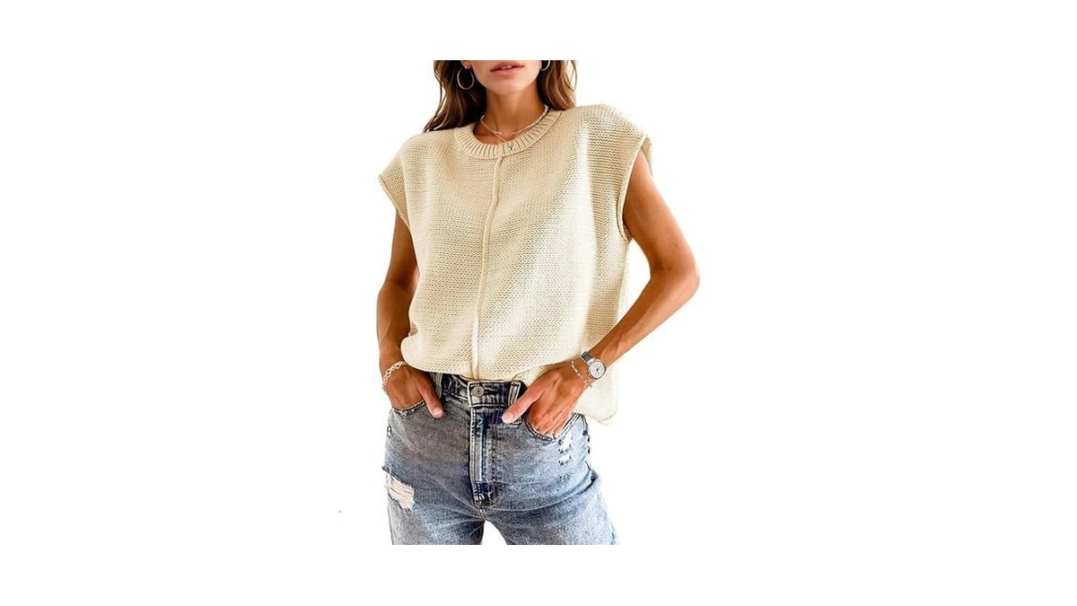Sheocivy Womens 2026 Spring Trendy Cap Sleeve Tops Casual Crewneck