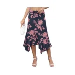 Ysyokow Midi Skirts For Women Summer High Waisted Flowy A-line