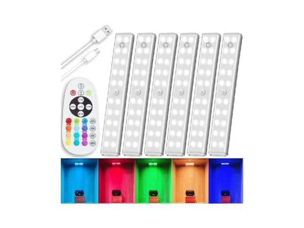 Lajoso Under Cabinet Lighting Wireless Rechargeable Battery Operated Led Closet