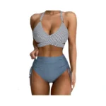 Suuksess Womens High Waisted Bikini Sets Tummy Control Drawstring Tie