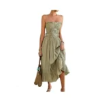 Kaobio Women Summer Maxi Dress Spaghetti Strap Y2k Cute Ruffle