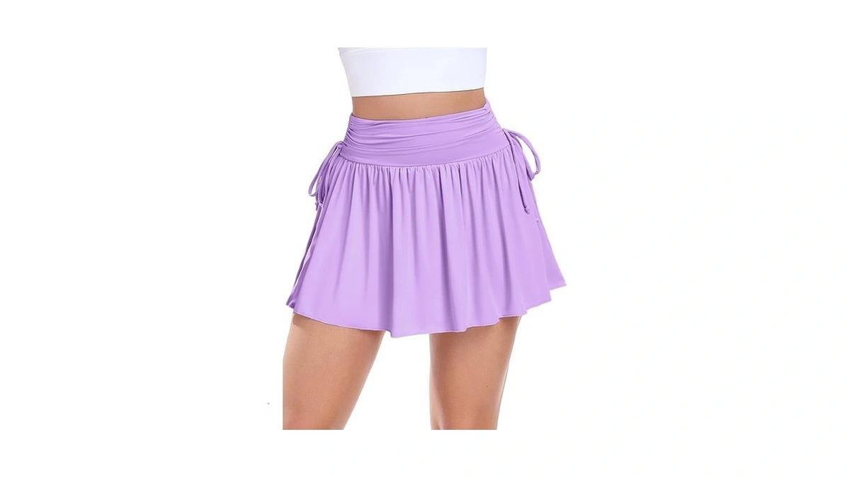Attraco Purple Skorts Athletic Skirt Womens Skorts With Pockets Tummy