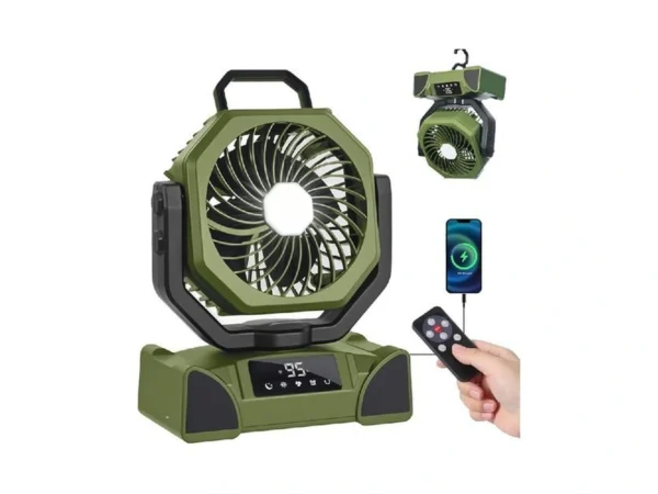 Outtply 20000mah Portable Camping Fan, Rechargeable Battery Powered Fan With